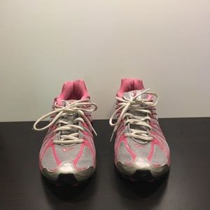 Nike Pink and Grey Shox Shoes